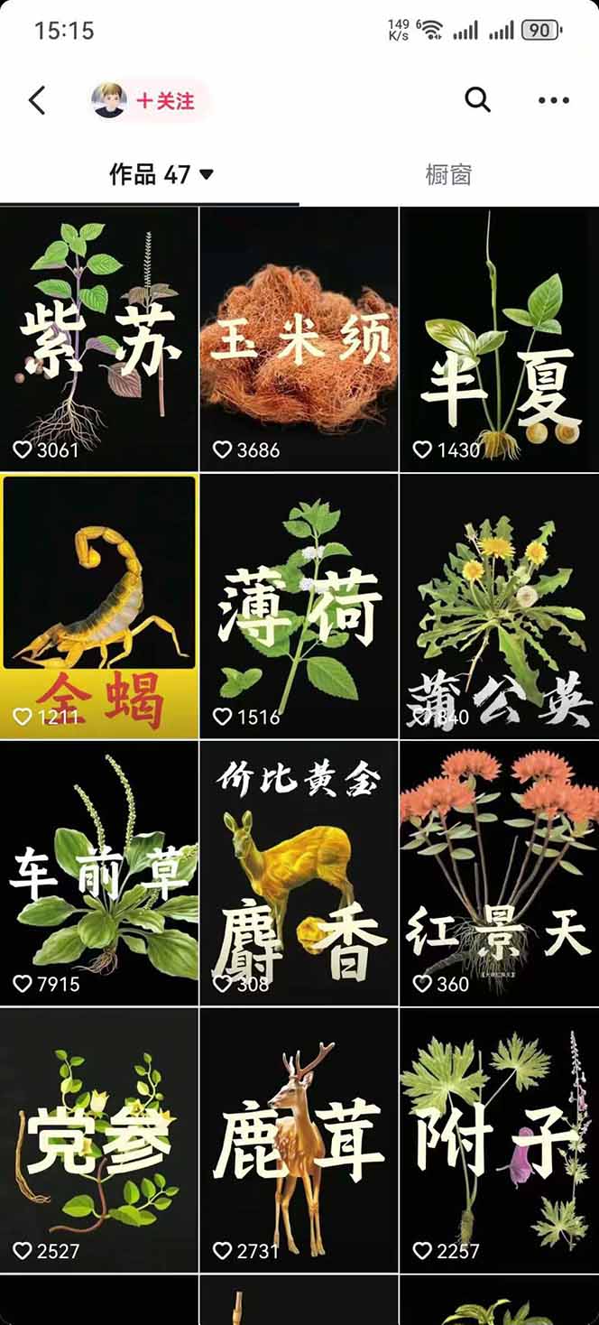 中草药养生赛道：AI文案+故事模板+橱带货，45条作品涨粉13w+单月变现1万+