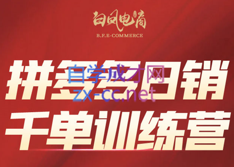 白凤电商·拼多多日销千单训练营(更新11月)