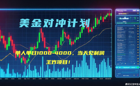 2025年最暴力项目“美金先登计划”最新最强对冲战法,每日实际收益1K-4K