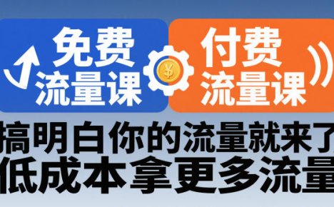 拼多多免费流量课+付费流量课,搞明白你的流量就来了,低成本拿更多流量